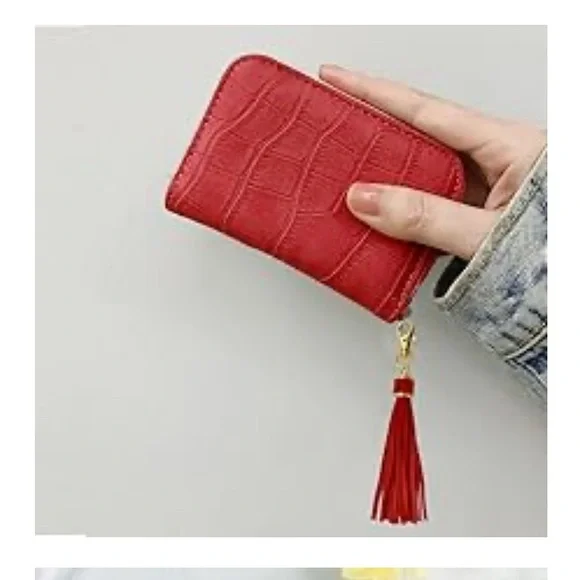 Leather Tassel for Purse With Golden Metal Caps Lobster Swivel Keychain NIP - Picture 4 of 12